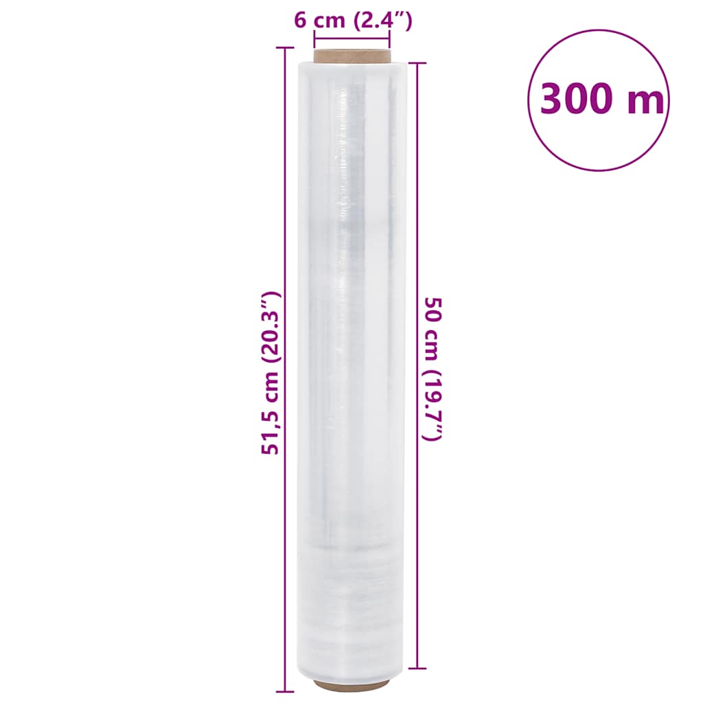 Film extensibil 6 buc Transparent 20 μm 50 cm x 300 m GartenMobel Dekor