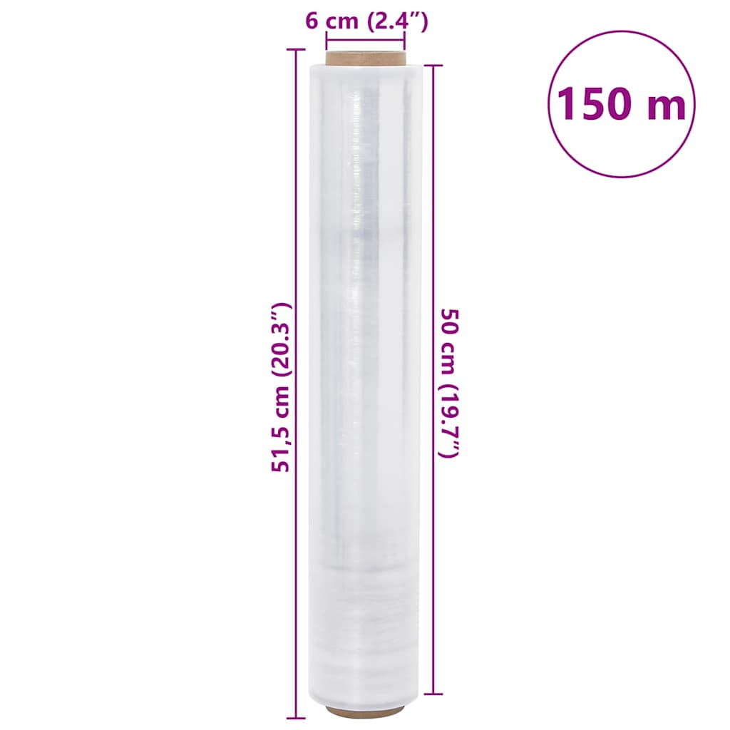Film extensibil 6 buc Transparent 30 μm 50 cm x 150 m GartenMobel Dekor