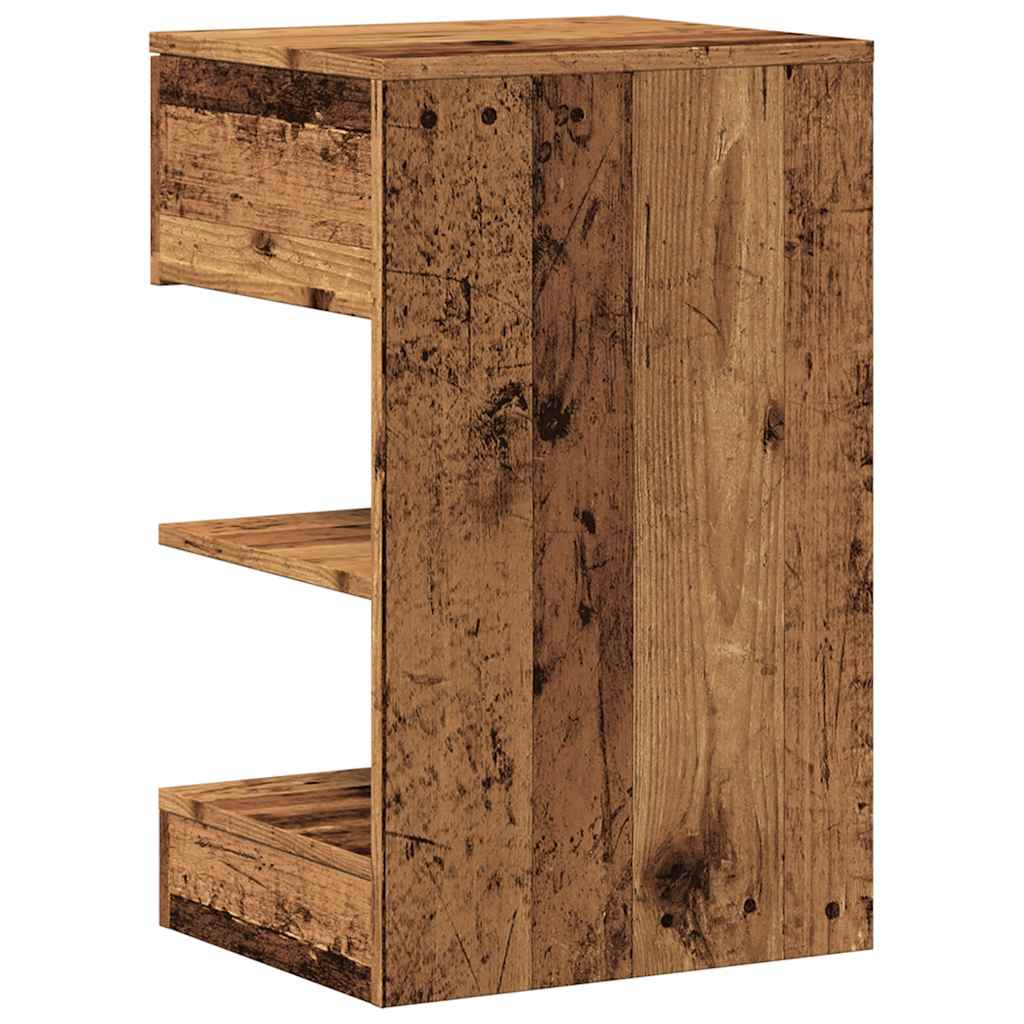 Noptiere, 2 buc., lemn vechi, 40x35x65 cm, lemn prelucrat GartenMobel Dekor