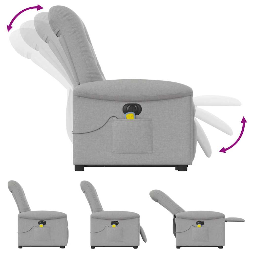 Scaun electric pentru masaj picioare în picioare stofa gri nor GartenMobel Dekor