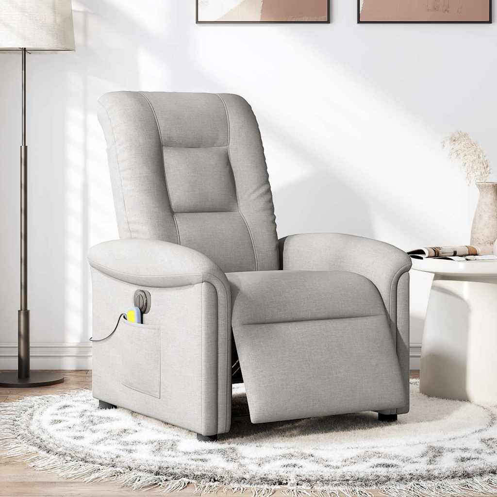 Scaun reclinabil electric pentru masaj Cloud Grey Fabric GartenMobel Dekor