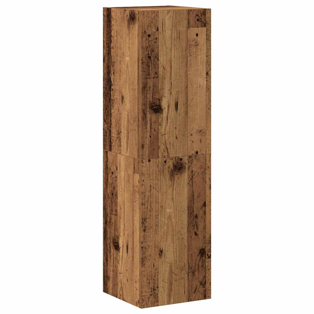 Set dulap TV 7 piese montat pe perete lemn vechi lemn prelucrat GartenMobel Dekor