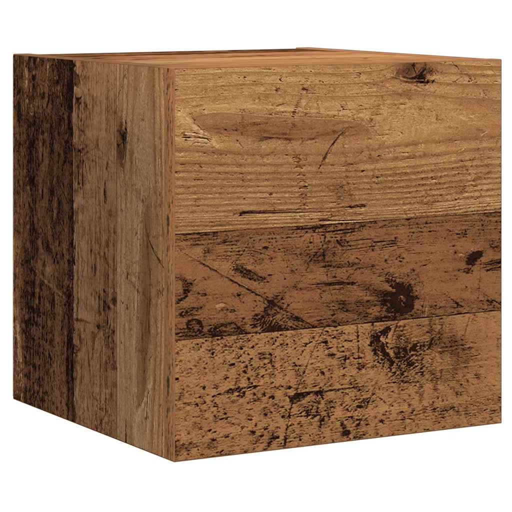 Set dulap TV 7 piese montat pe perete lemn vechi lemn prelucrat GartenMobel Dekor