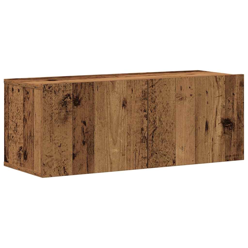 Set dulap TV 7 piese montat pe perete lemn vechi lemn prelucrat GartenMobel Dekor