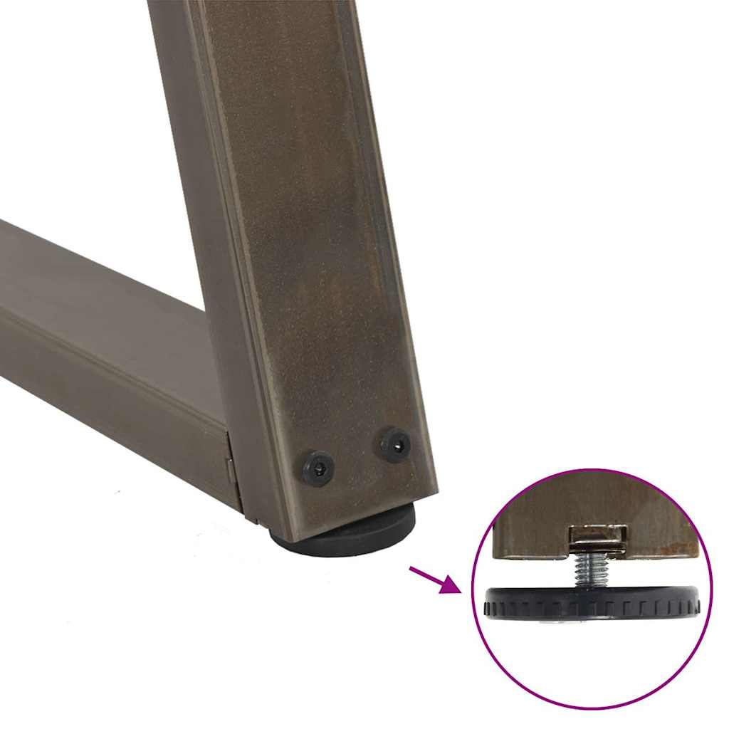 Picioare pentru masă în formă de V 2 buc Oțel natural Oțel GartenMobel Dekor