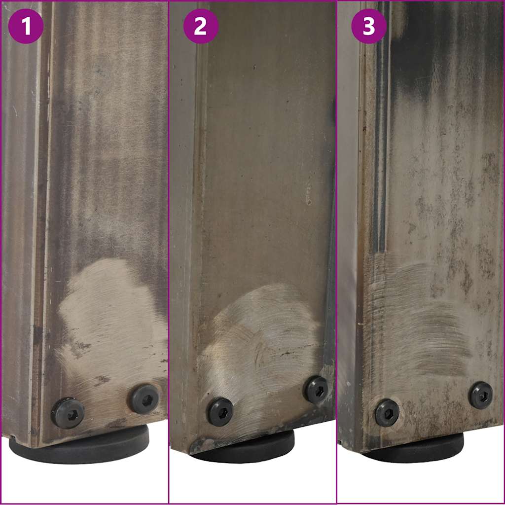 Picioare pentru masă în formă de V 2 buc Oțel natural Oțel GartenMobel Dekor