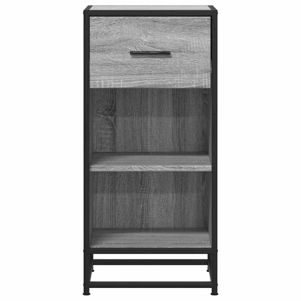 Dulap, gri sonoma, 35,5x35x76 cm, lemn prelucrat și metal GartenMobel Dekor