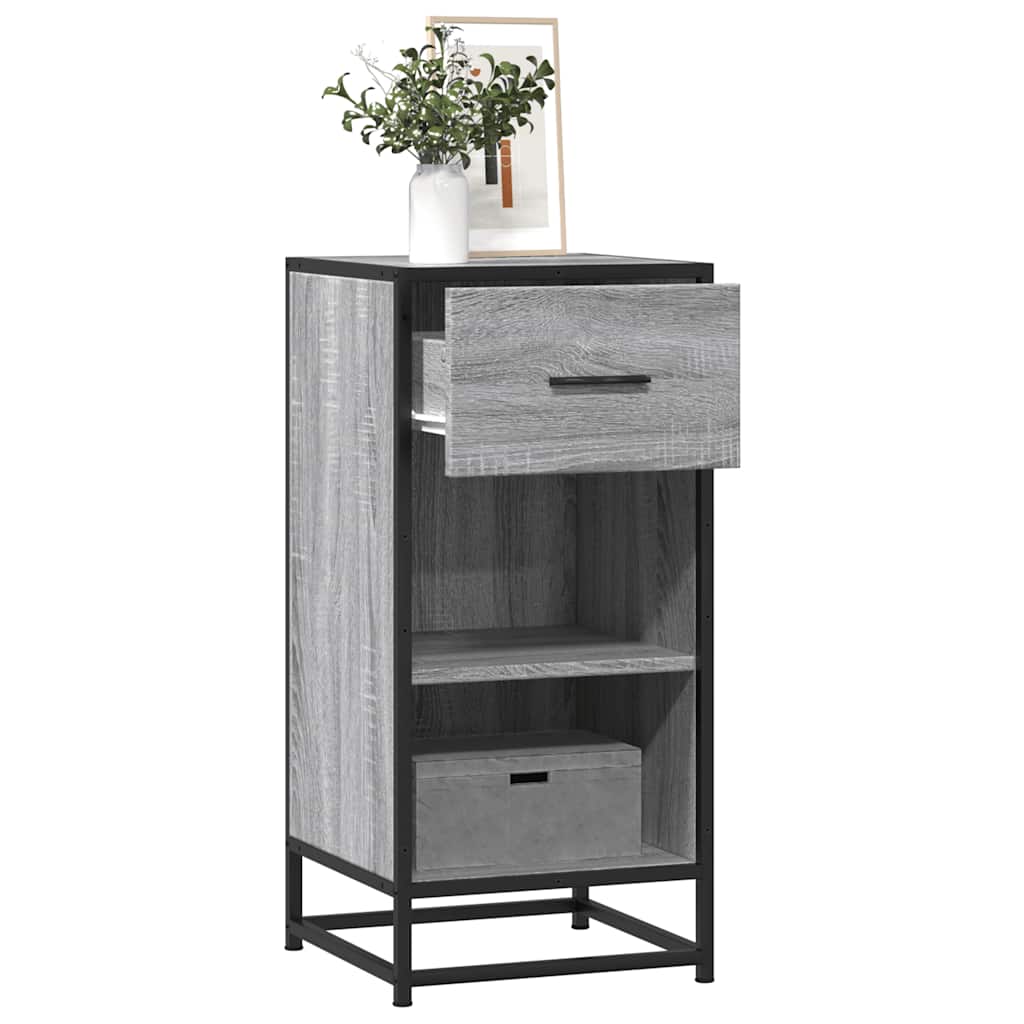 Dulap, gri sonoma, 35,5x35x76 cm, lemn prelucrat și metal GartenMobel Dekor