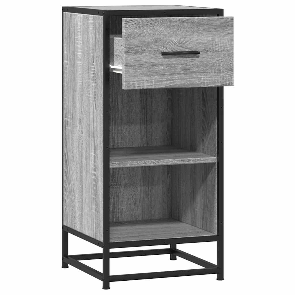 Dulap, gri sonoma, 35,5x35x76 cm, lemn prelucrat și metal GartenMobel Dekor