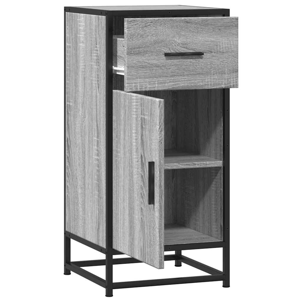 Dulap, gri sonoma, 35,5x35x76 cm, lemn prelucrat și metal GartenMobel Dekor