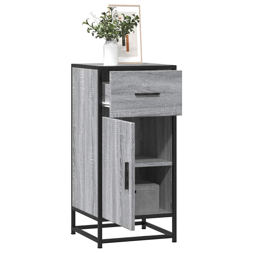 Dulap, gri sonoma, 35,5x35x76 cm, lemn prelucrat și metal GartenMobel Dekor