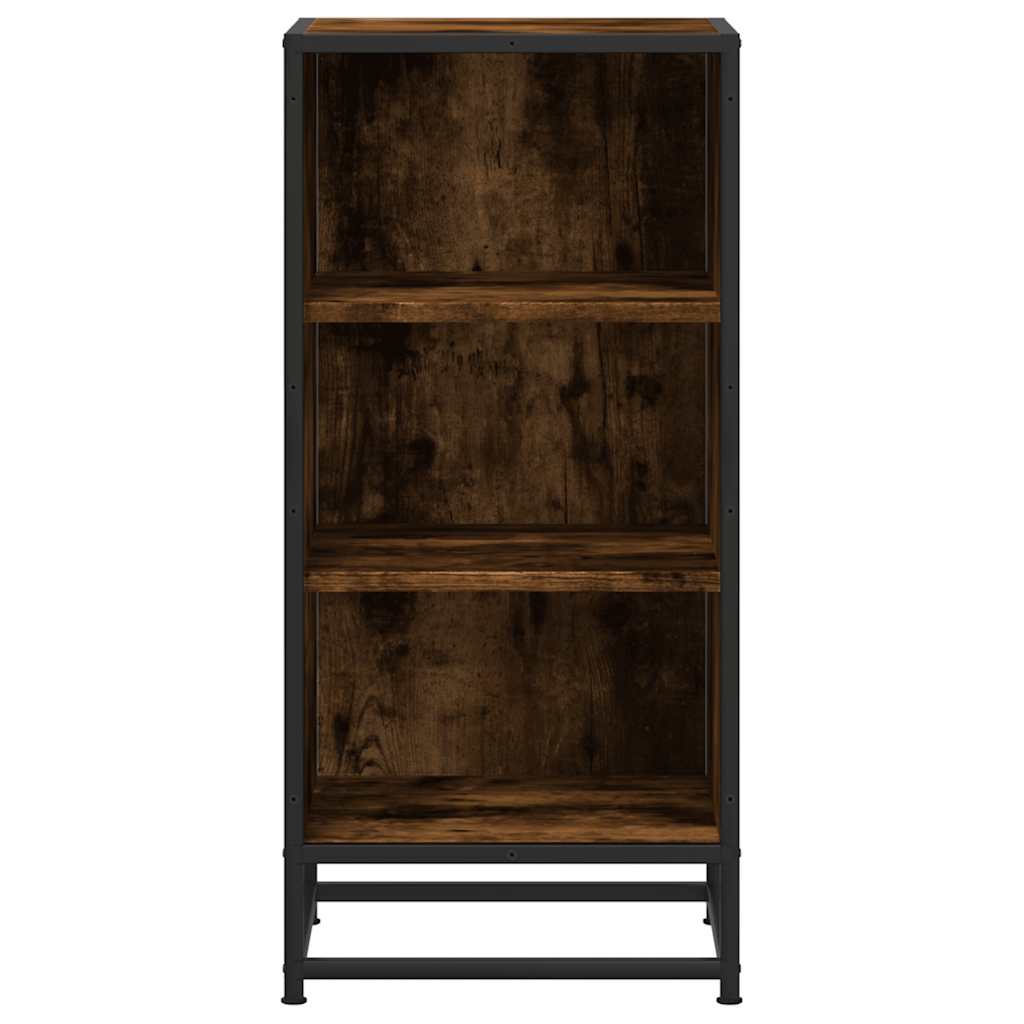 Dulap, stejar fumuriu, 35,5x35x76 cm, lemn prelucrat și metal GartenMobel Dekor