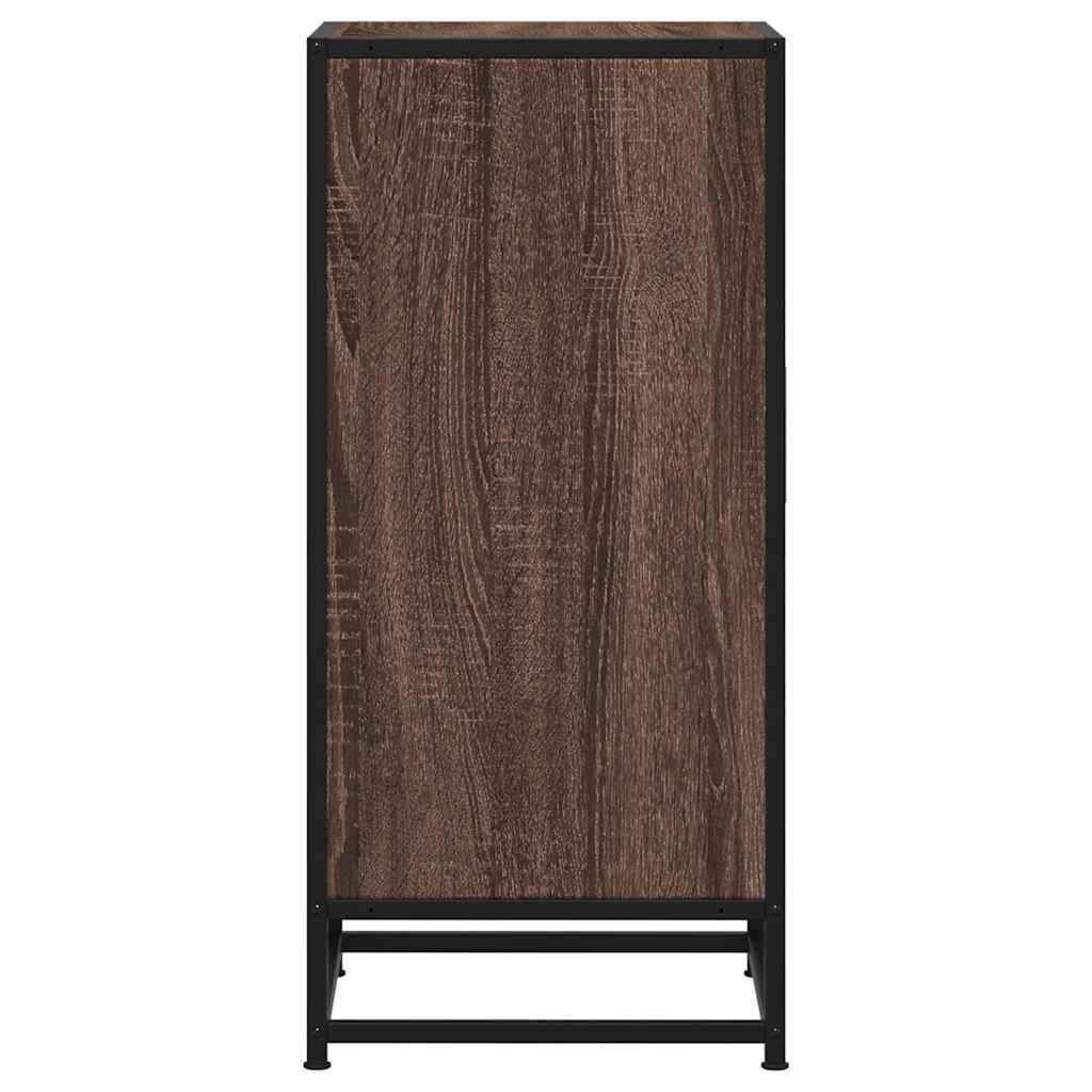 Dulap, stejar maro, 35,5x35x76 cm, lemn prelucrat și metal GartenMobel Dekor