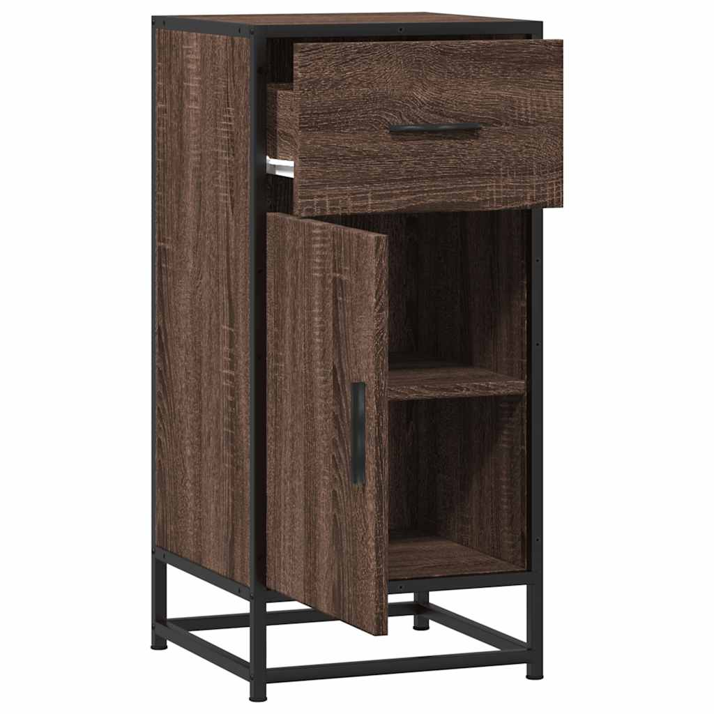Dulap, stejar maro, 35,5x35x76 cm, lemn prelucrat și metal GartenMobel Dekor