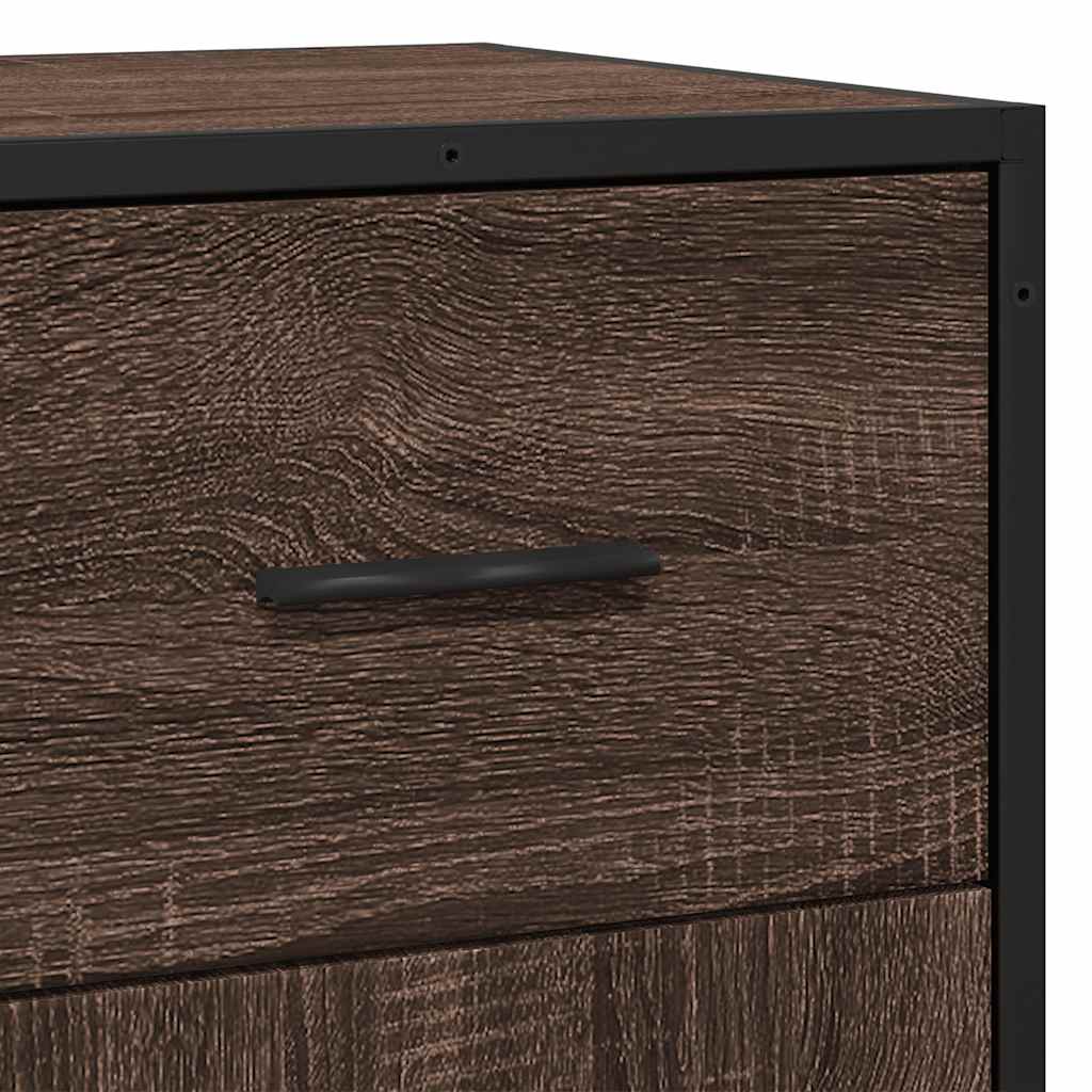 Dulap, stejar maro, 35,5x35x76 cm, lemn prelucrat și metal GartenMobel Dekor