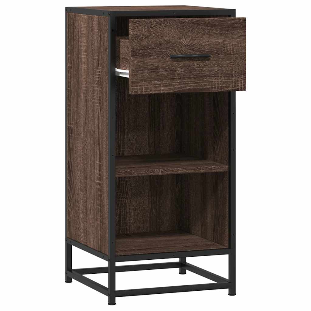 Dulap, stejar maro, 35,5x35x76 cm, lemn prelucrat și metal GartenMobel Dekor