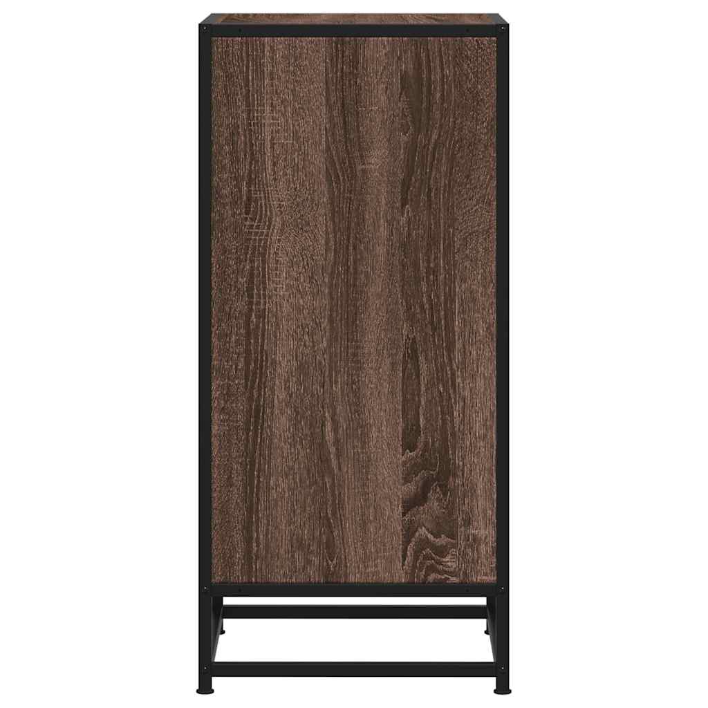 Dulap, stejar maro, 35,5x35x76 cm, lemn prelucrat și metal GartenMobel Dekor