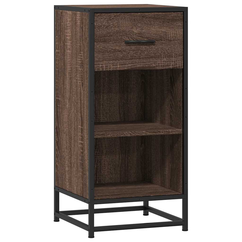 Dulap, stejar maro, 35,5x35x76 cm, lemn prelucrat și metal GartenMobel Dekor