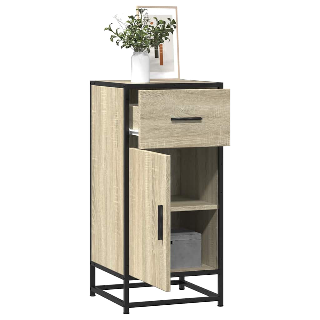 Dulap, stejar sonoma, 35,5x35x76 cm, lemn prelucrat și metal GartenMobel Dekor