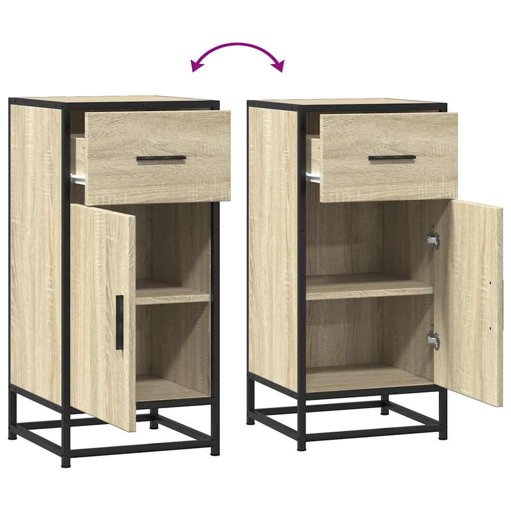 Dulap, stejar sonoma, 35,5x35x76 cm, lemn prelucrat și metal GartenMobel Dekor
