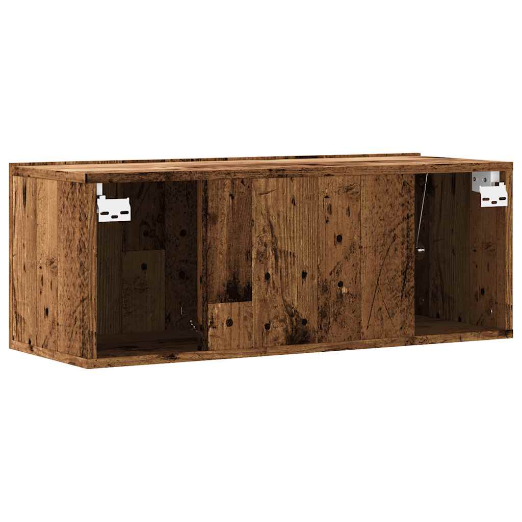 Dulap TV de perete, lemn vechi, 80x30x30 cm, lemn prelucrat GartenMobel Dekor