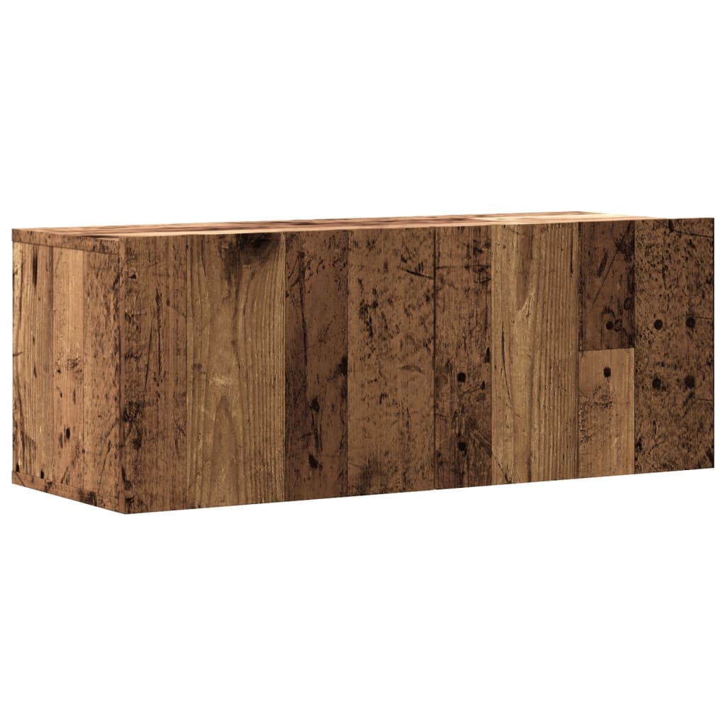 Dulap TV de perete, lemn vechi, 80x30x30 cm, lemn prelucrat GartenMobel Dekor