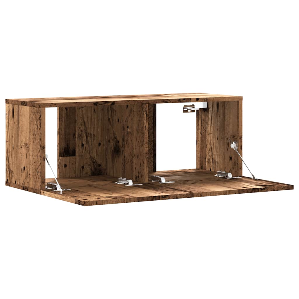 Dulap TV de perete, lemn vechi, 80x30x30 cm, lemn prelucrat GartenMobel Dekor