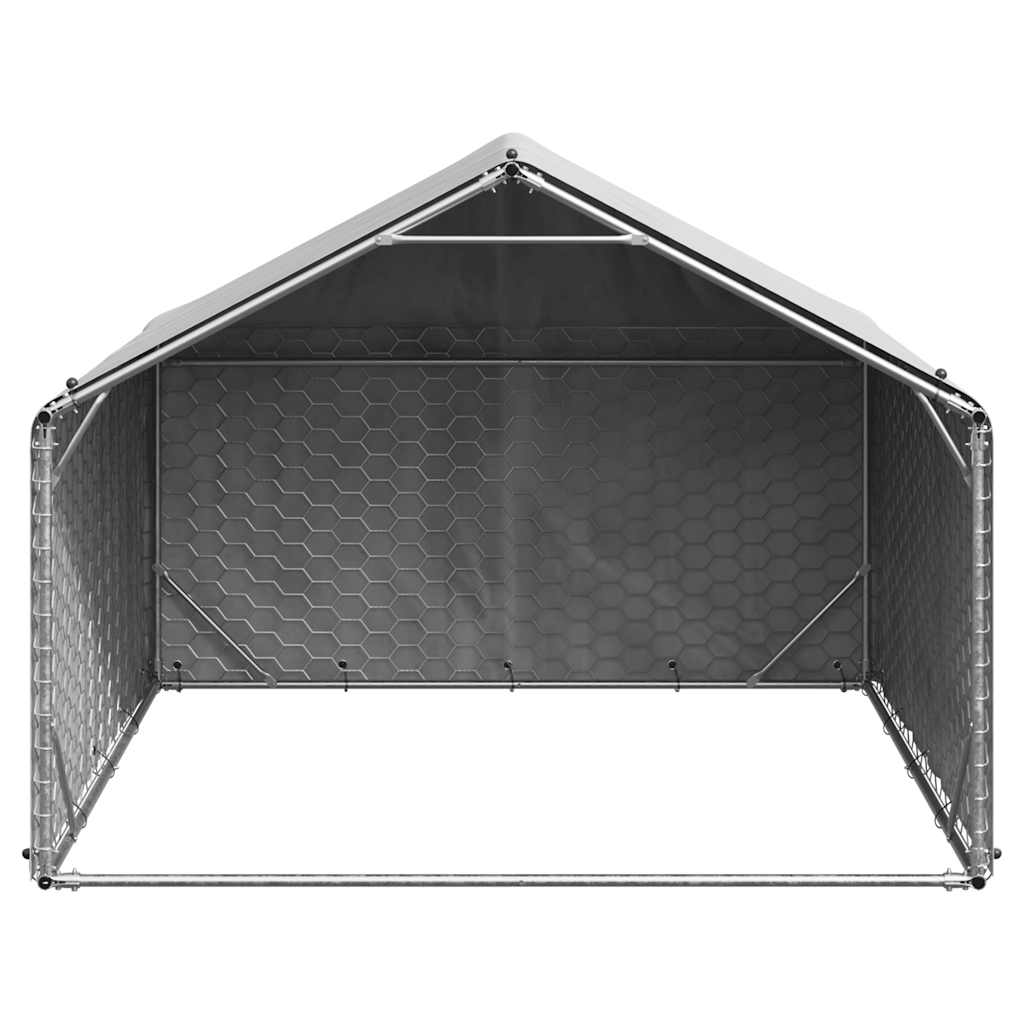 Canisa de exterior cu capac 2x2x1,5 m otel galvanizat GartenMobel Dekor