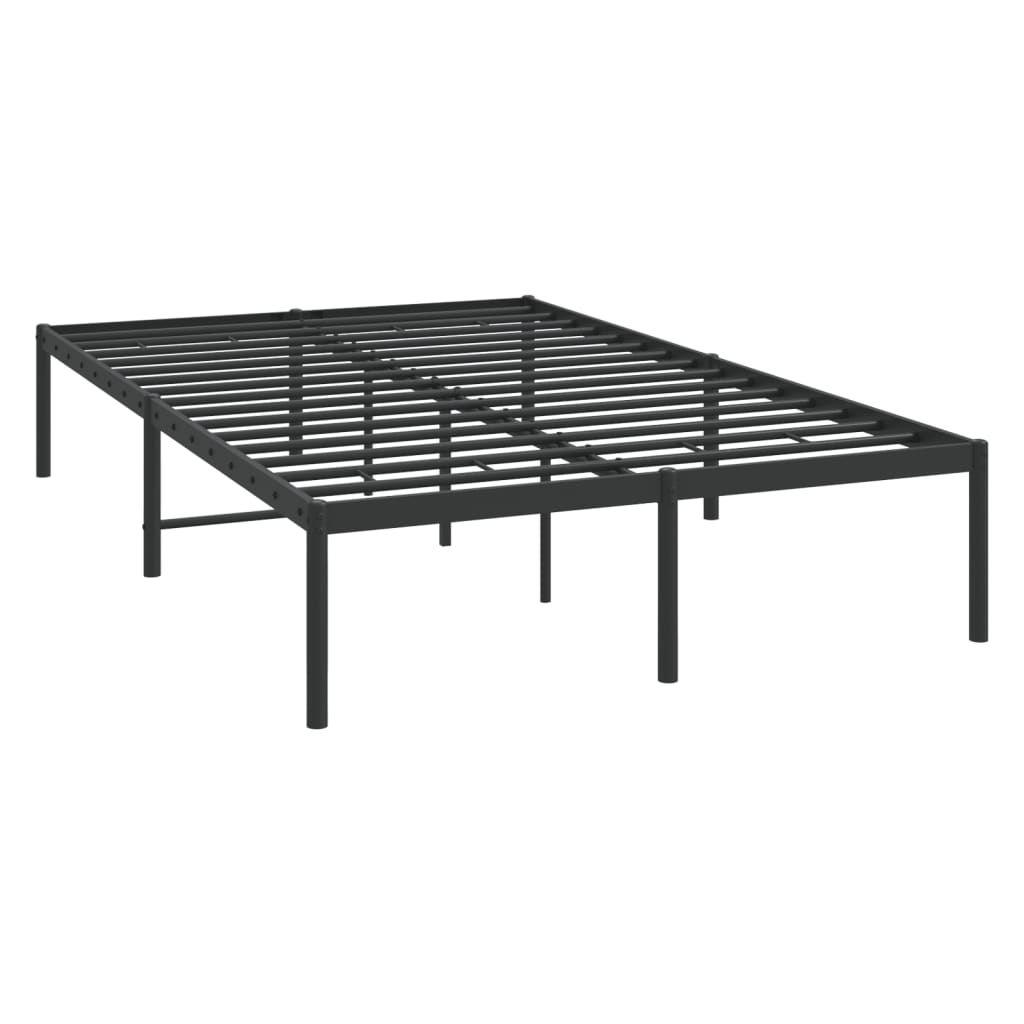 Cadru pat metalic, negru, 120x190 cm GartenMobel Dekor