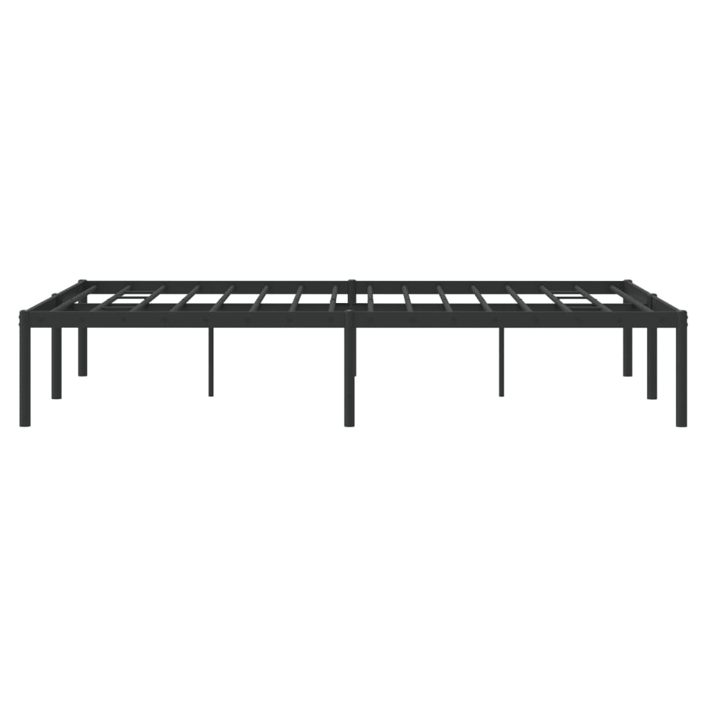 Cadru pat metalic, negru, 120x190 cm GartenMobel Dekor