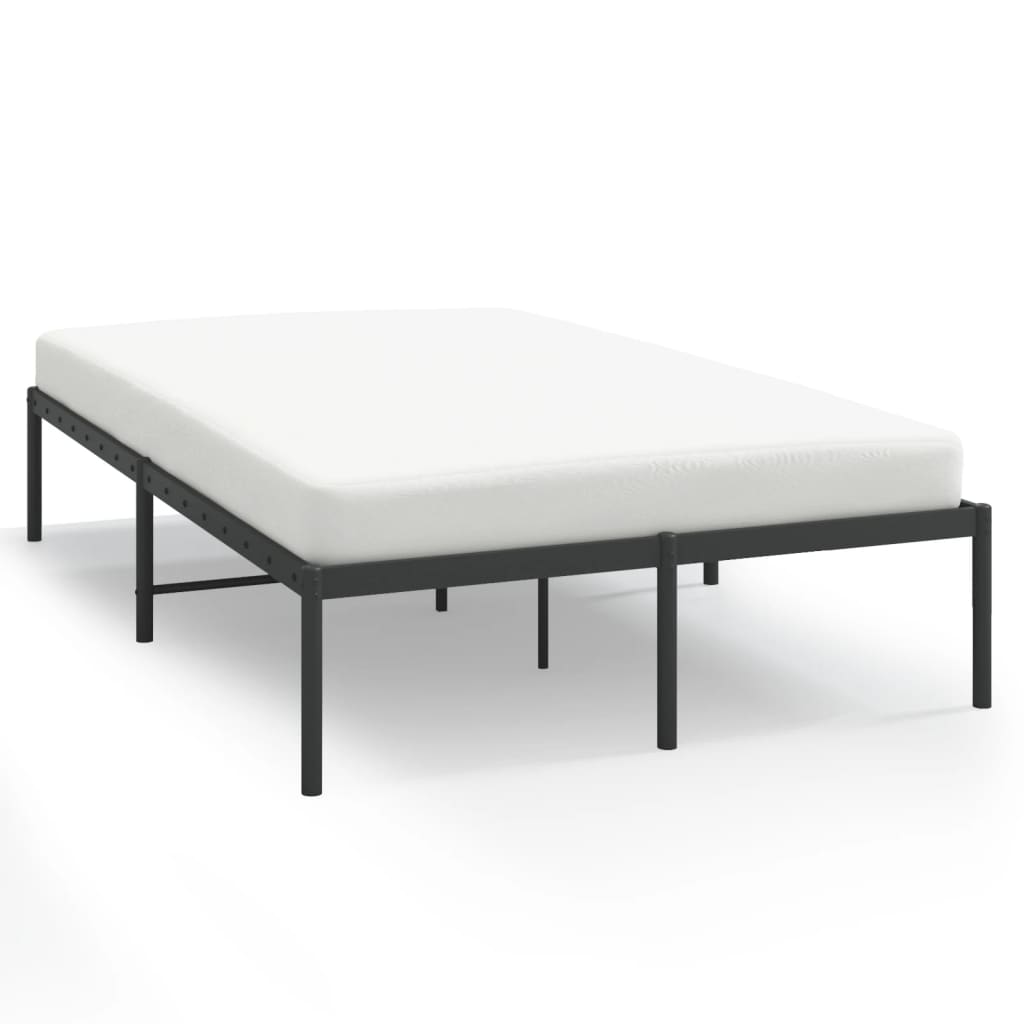 Cadru pat metalic, negru, 120x190 cm GartenMobel Dekor