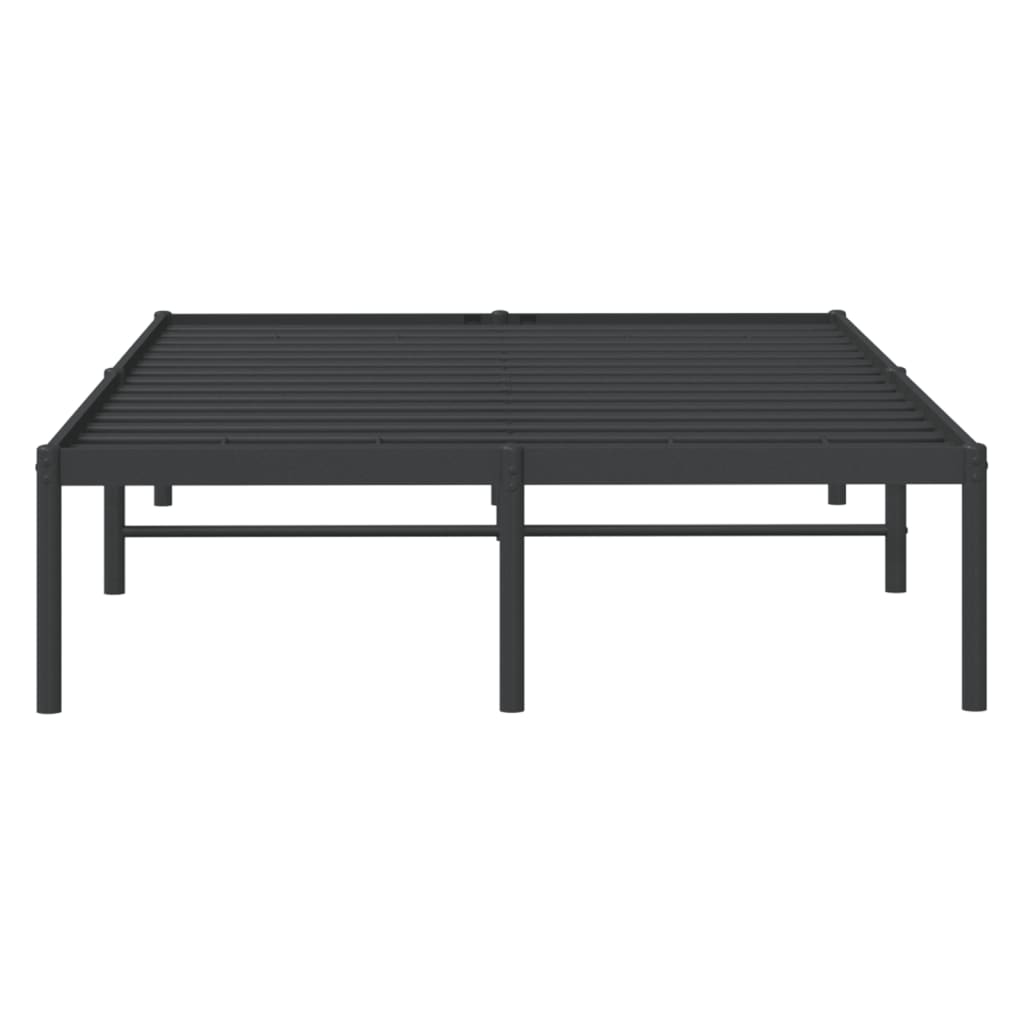 Cadru pat metalic, negru, 120x190 cm GartenMobel Dekor