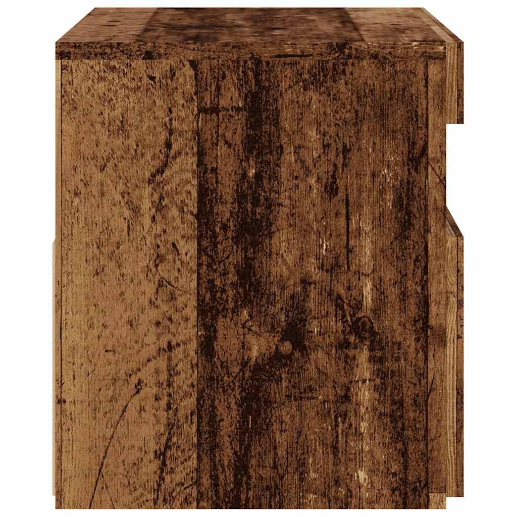 Dulap TV cu lumini LED lemn vechi 60x35x40 cm lemn prelucrat GartenMobel Dekor