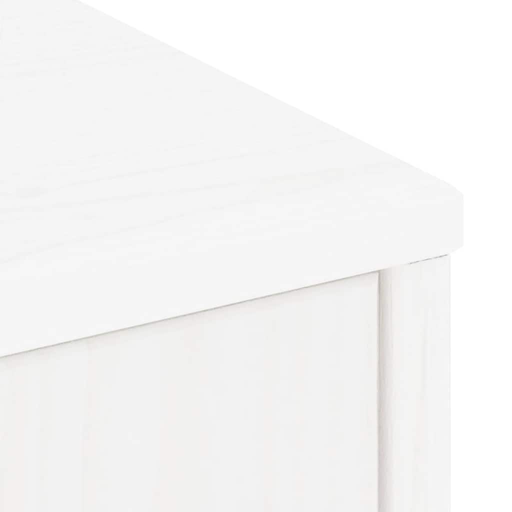 Dulap lateral „ODDA” alb 40x24x79 cm, lemn masiv de pin GartenMobel Dekor