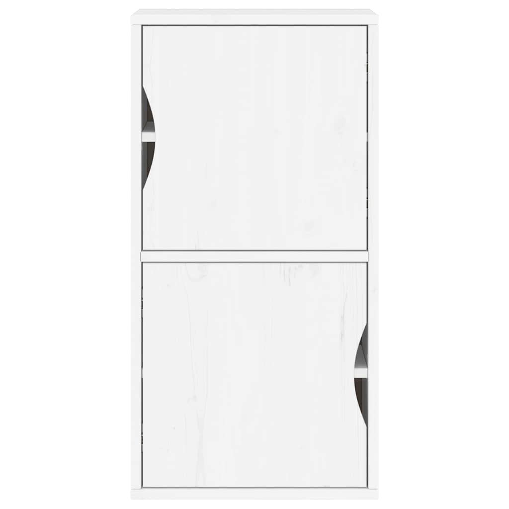 Dulap lateral „ODDA” alb 40x24x79 cm, lemn masiv de pin GartenMobel Dekor