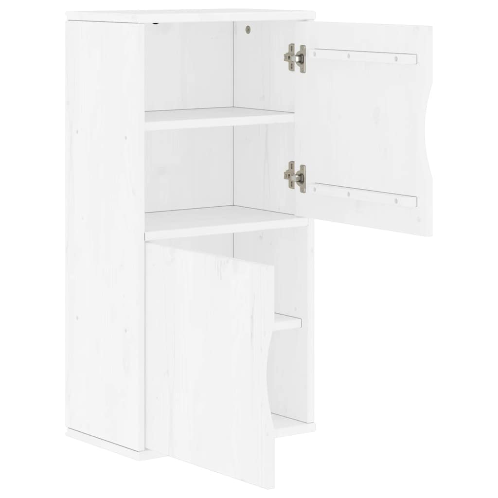 Dulap lateral „ODDA” alb 40x24x79 cm, lemn masiv de pin GartenMobel Dekor