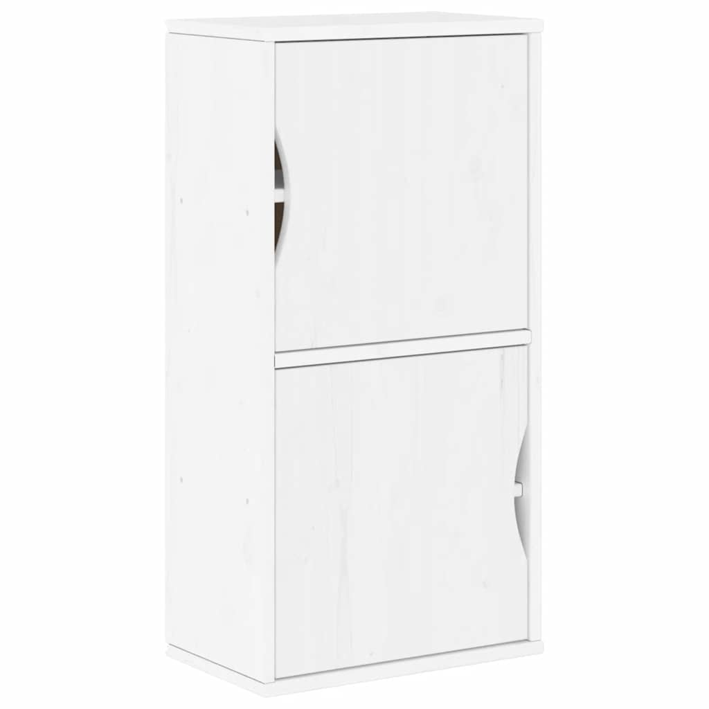 Dulap lateral „ODDA” alb 40x24x79 cm, lemn masiv de pin GartenMobel Dekor