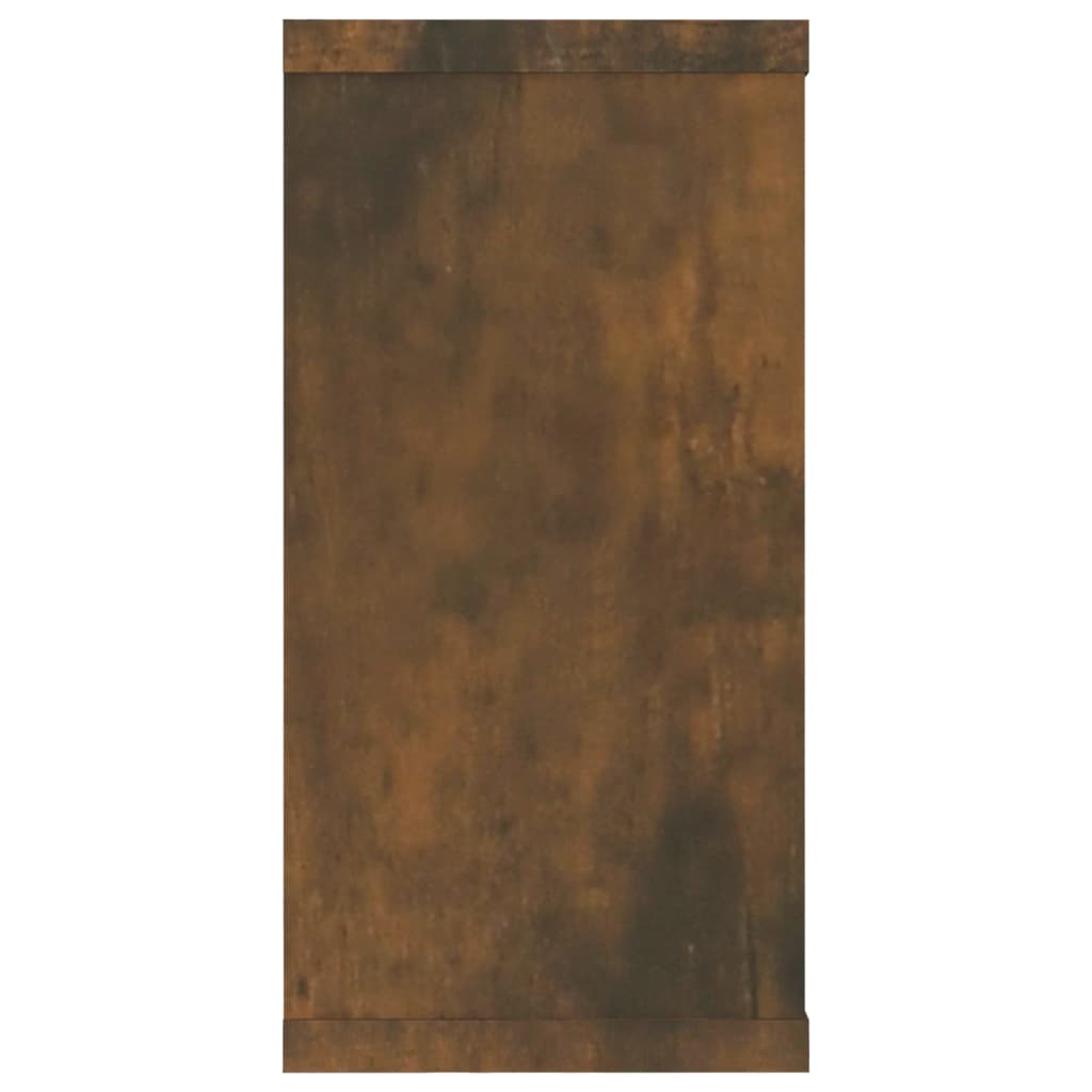 Rafturi de perete cub, 4 buc., stejar fumuriu 100x15x30 cm lemn GartenMobel Dekor