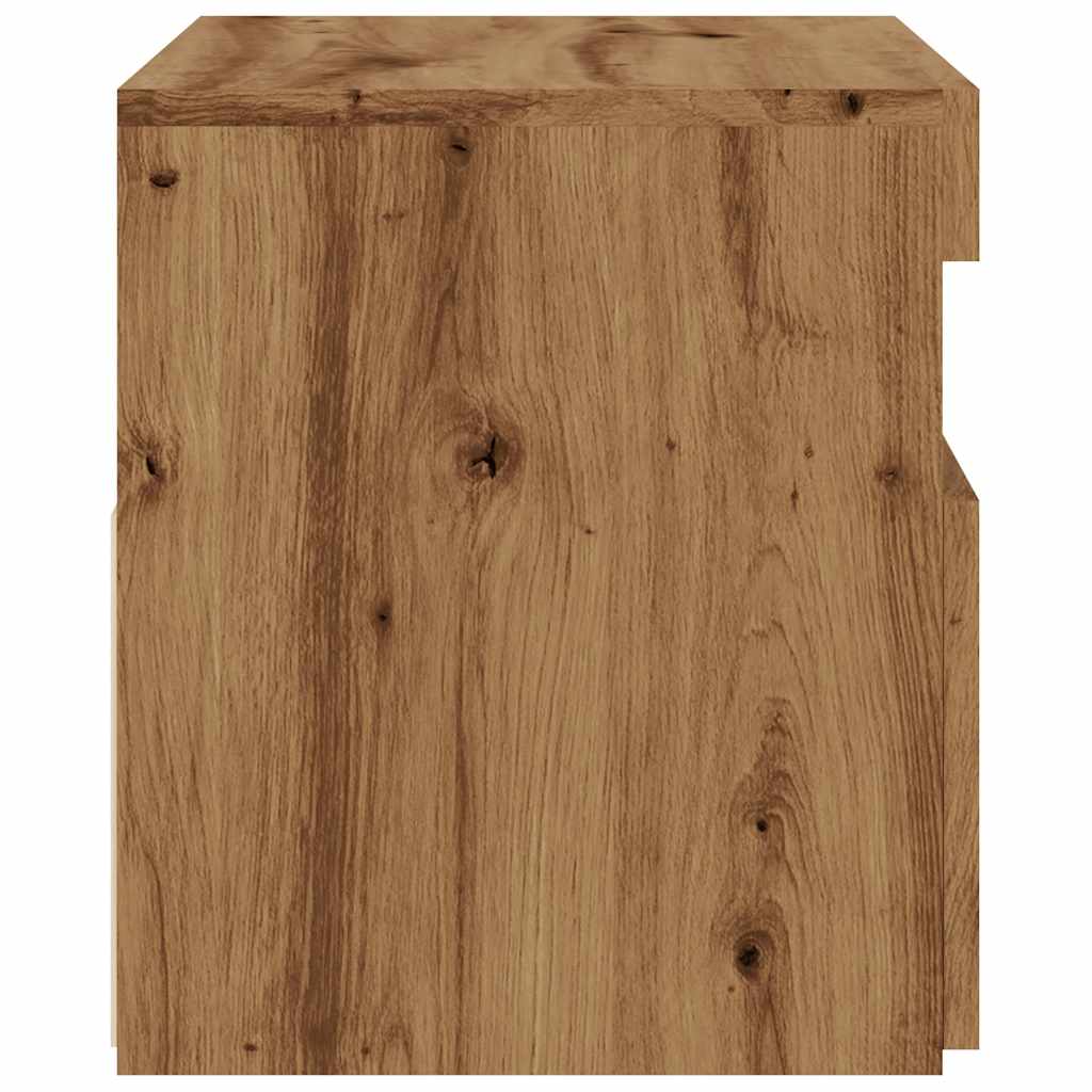 Dulap TV cu LED stejar artizanal 60x35x40 cm lemn prelucrat GartenMobel Dekor