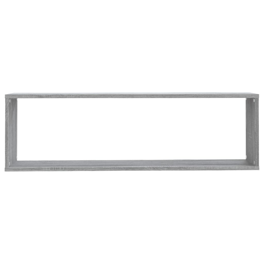 Rafturi de perete cub, 4 buc., gri sonoma, 100x15x30 cm, lemn GartenMobel Dekor