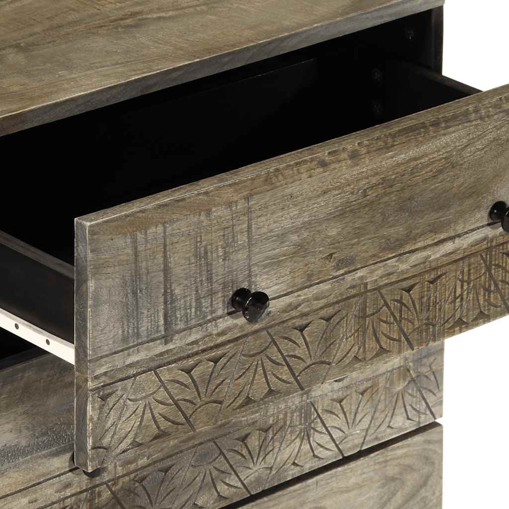 Bufetă gri deschis 60x33,5x75 cm lemn masiv de mango GartenMobel Dekor