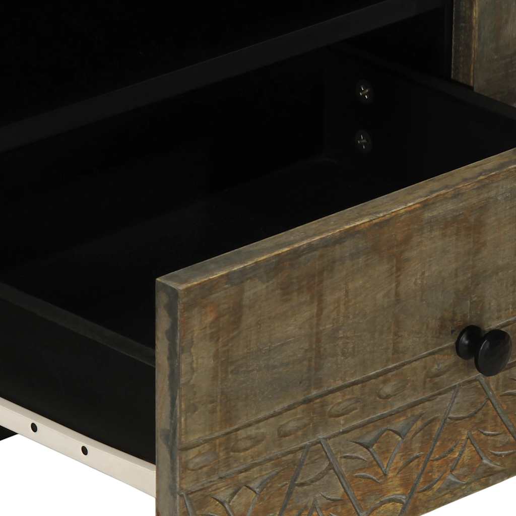 Dulap TV Gri deschis 105x33,5x46 cm Lemn masiv Mango GartenMobel Dekor