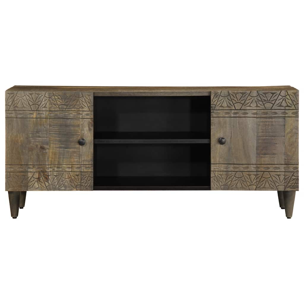Dulap TV Gri deschis 105x33,5x46 cm Lemn masiv Mango GartenMobel Dekor