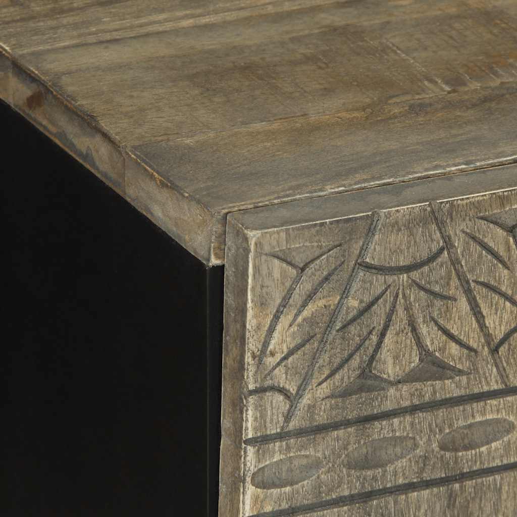 Dulap TV Gri deschis 105x33,5x46 cm Lemn masiv Mango GartenMobel Dekor