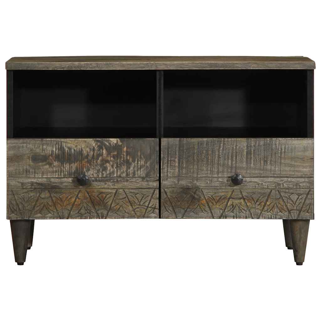 Dulap TV Gri deschis 70x33,5x46 cm Lemn masiv Mango GartenMobel Dekor