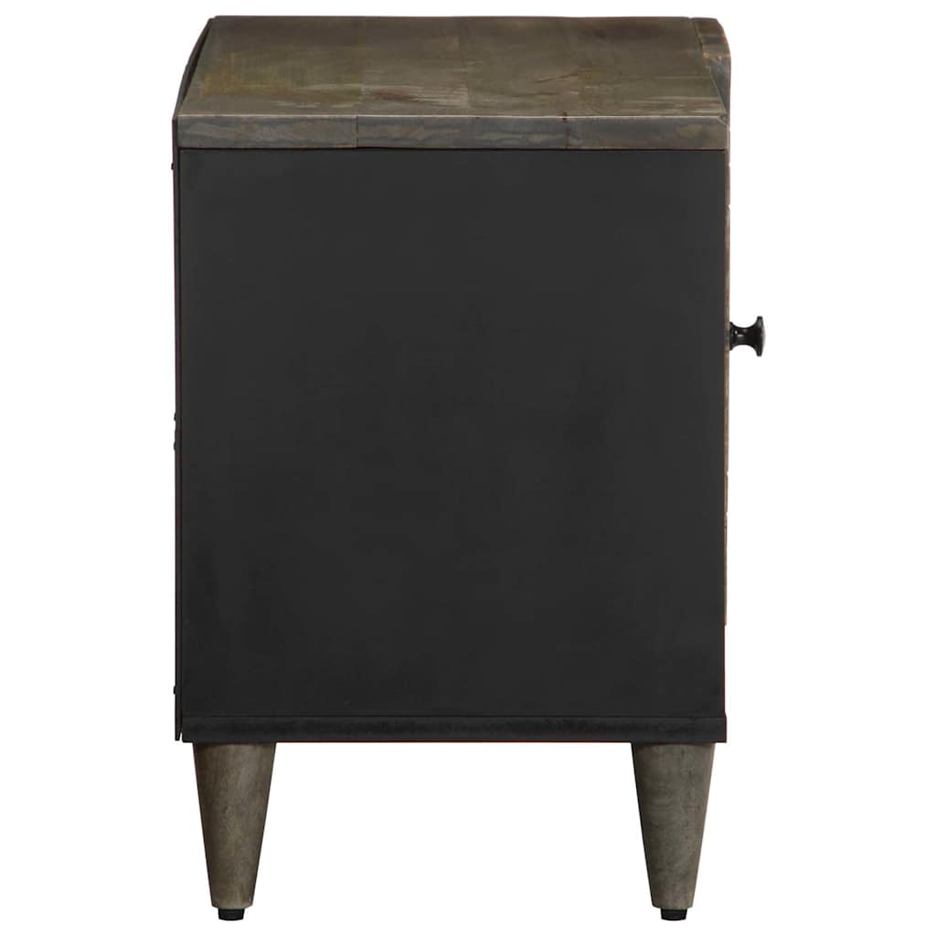 Dulap TV Gri deschis 80x31,5x46 cm Lemn masiv Mango GartenMobel Dekor