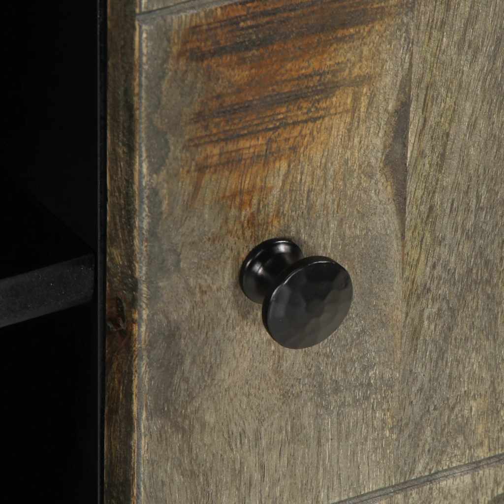 Dulap TV Gri deschis 80x31,5x46 cm Lemn masiv Mango GartenMobel Dekor