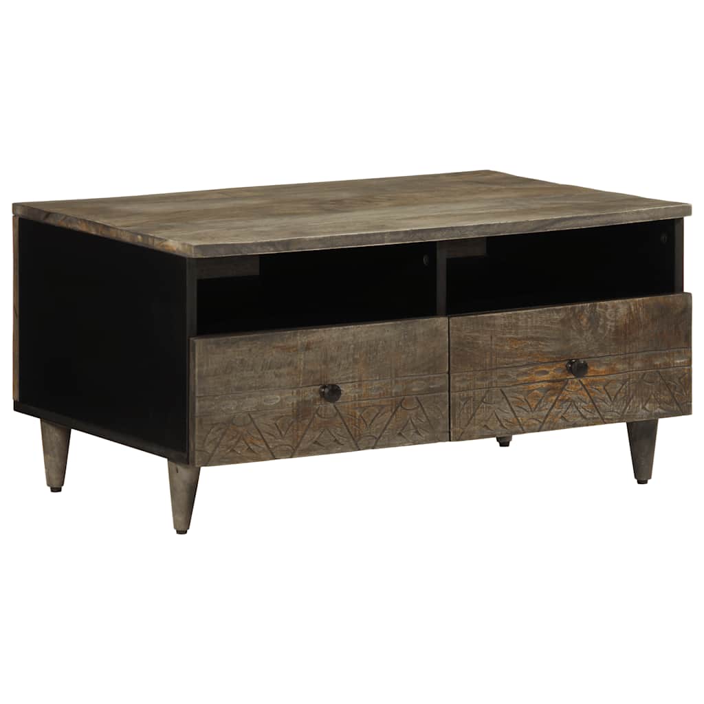 Masuta de cafea gri deschis 80x54x40 cm lemn masiv de mango GartenMobel Dekor