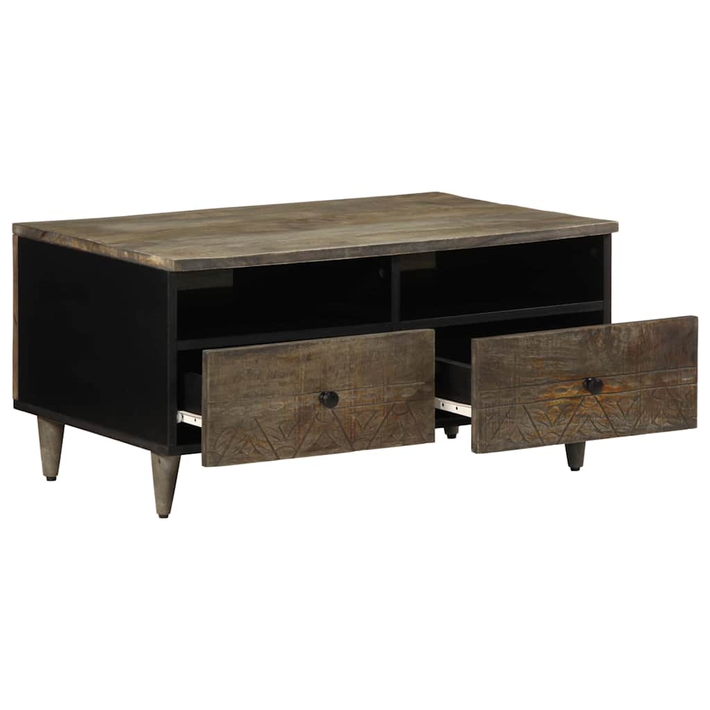 Masuta de cafea gri deschis 80x54x40 cm lemn masiv de mango GartenMobel Dekor