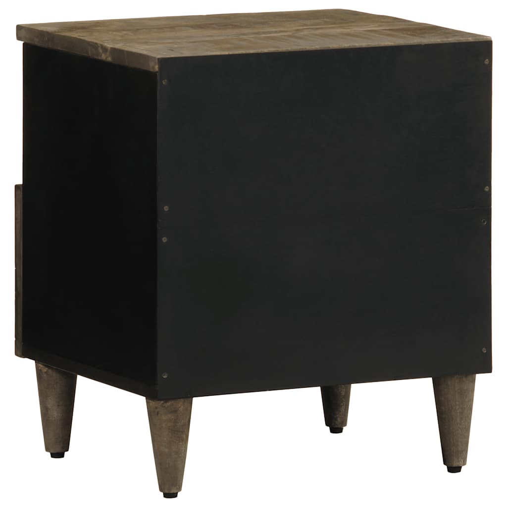 Noptiera gri deschis 40x33x46 cm lemn masiv de mango GartenMobel Dekor